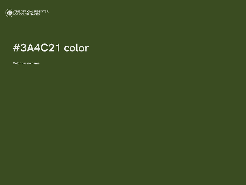 #3A4C21 color image