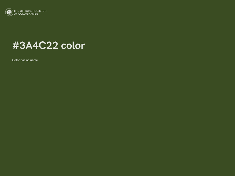 #3A4C22 color image