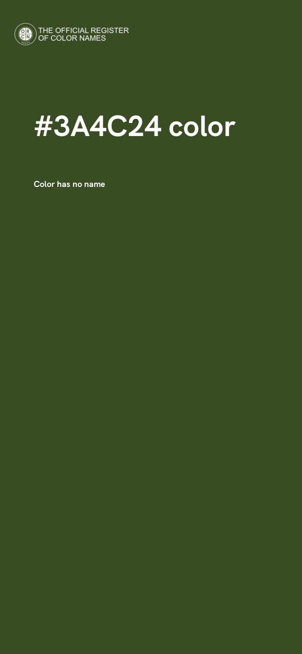 #3A4C24 color image