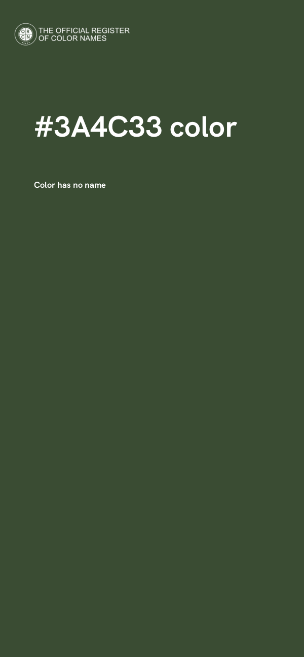 #3A4C33 color image