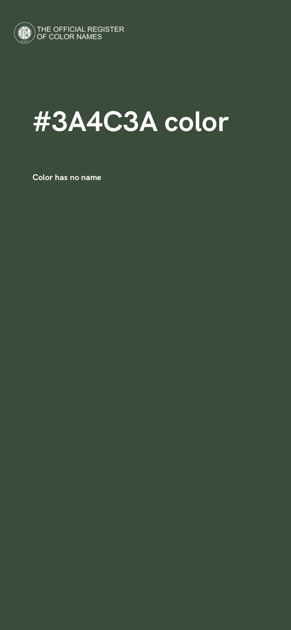 #3A4C3A color image