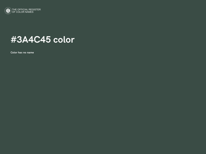 #3A4C45 color image