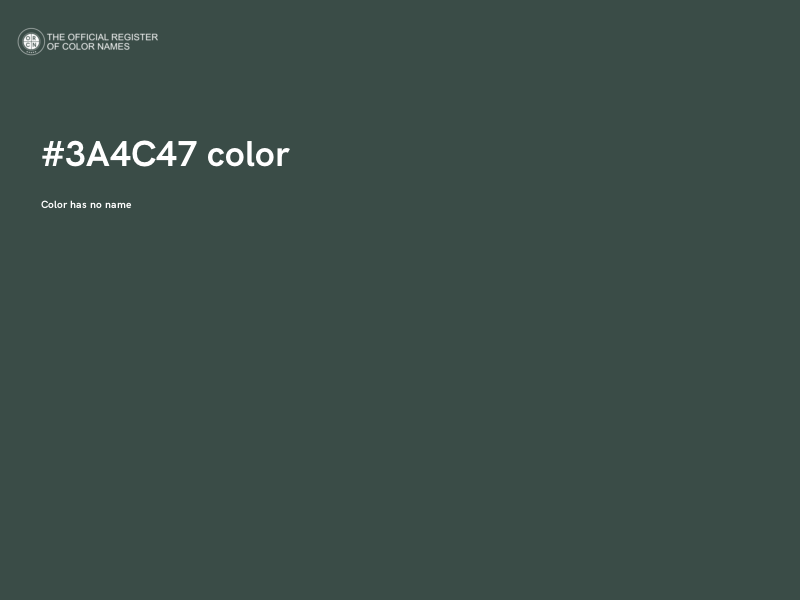 #3A4C47 color image