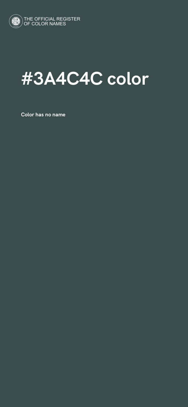 #3A4C4C color image