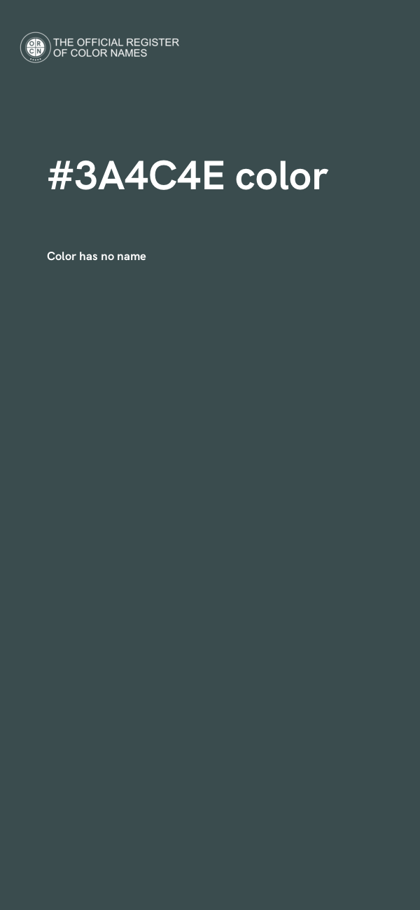 #3A4C4E color image