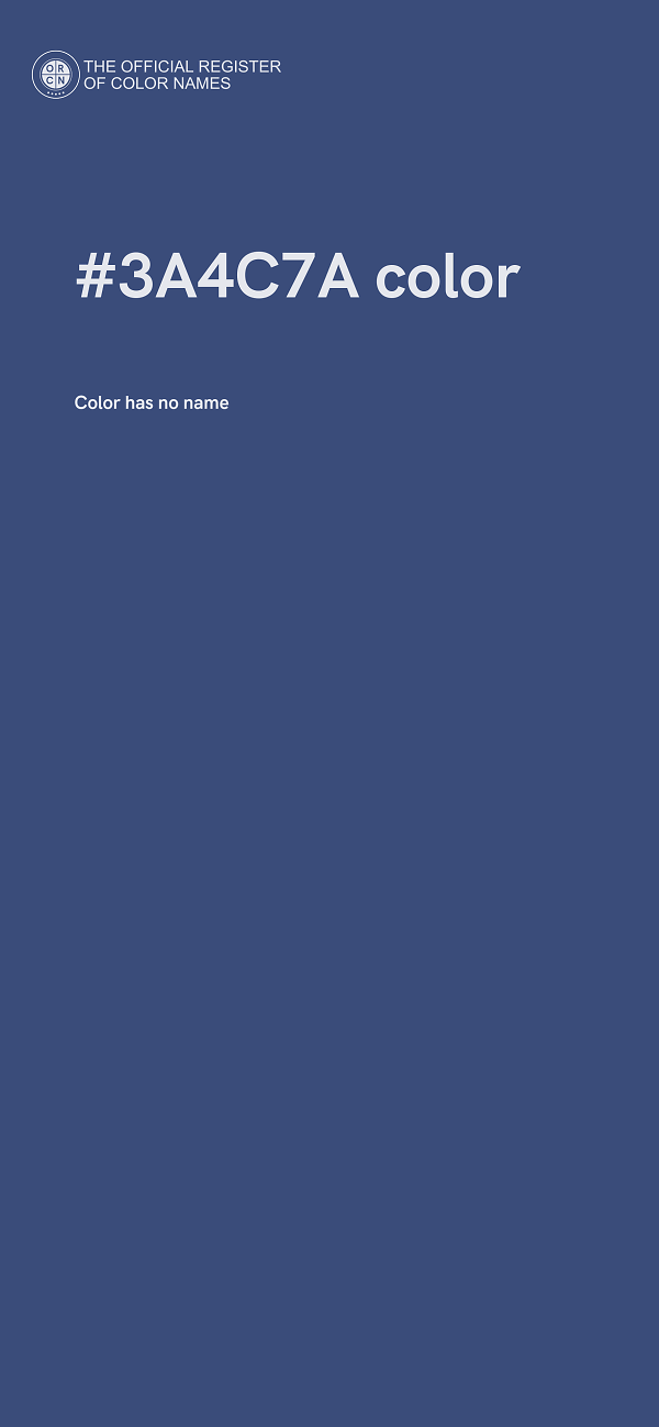 #3A4C7A color image