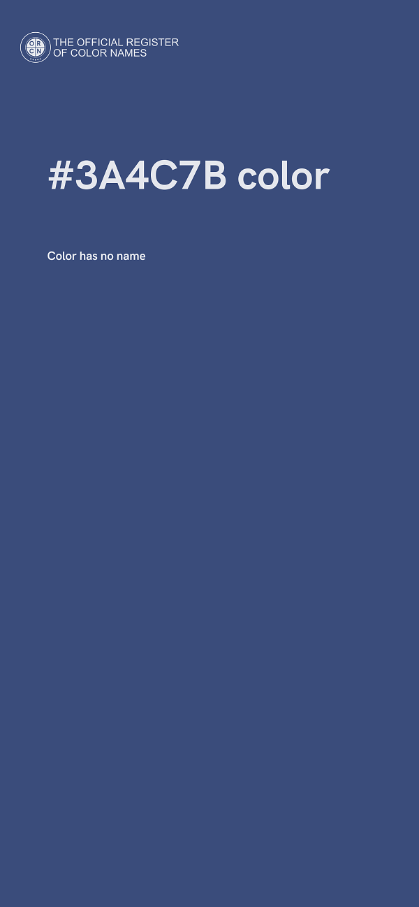 #3A4C7B color image