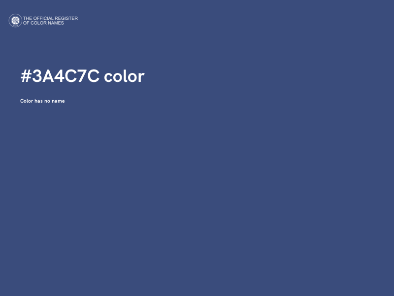 #3A4C7C color image