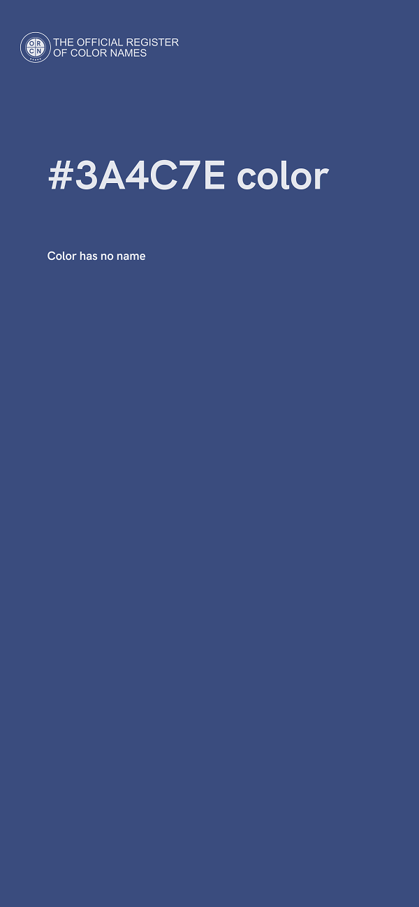 #3A4C7E color image
