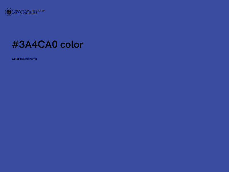 #3A4CA0 color image