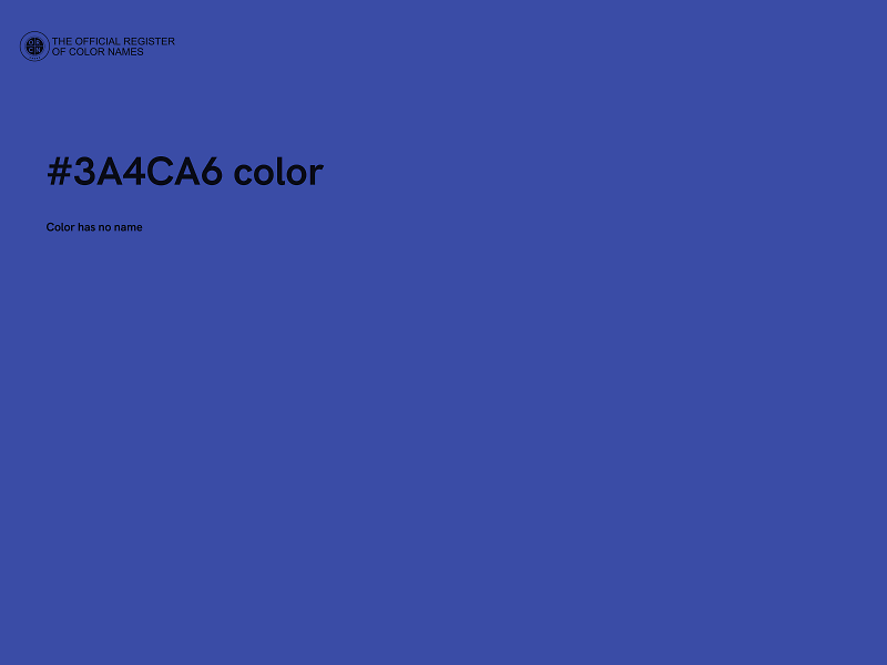 #3A4CA6 color image