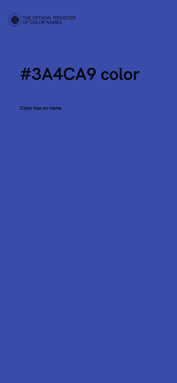 #3A4CA9 color image