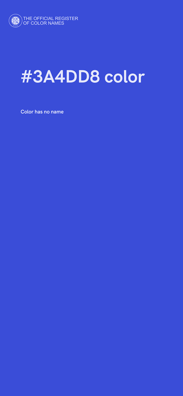 #3A4DD8 color image