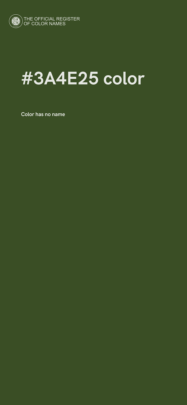 #3A4E25 color image