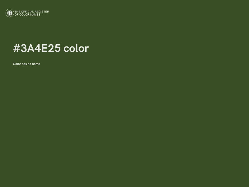 #3A4E25 color image