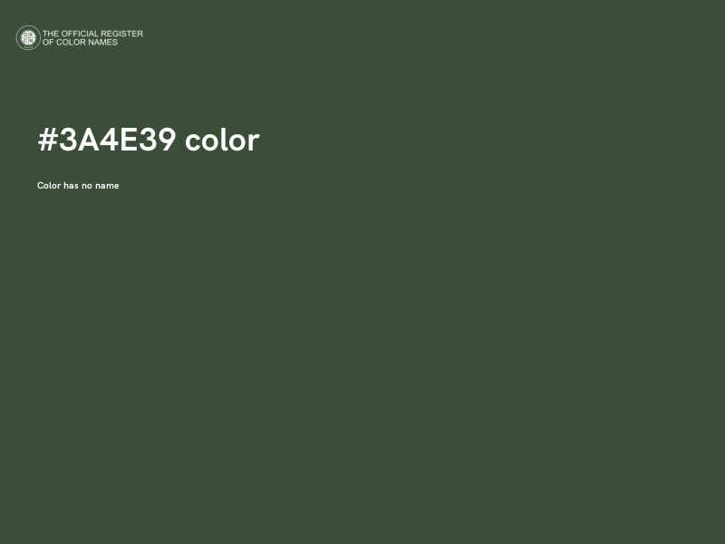 #3A4E39 color image