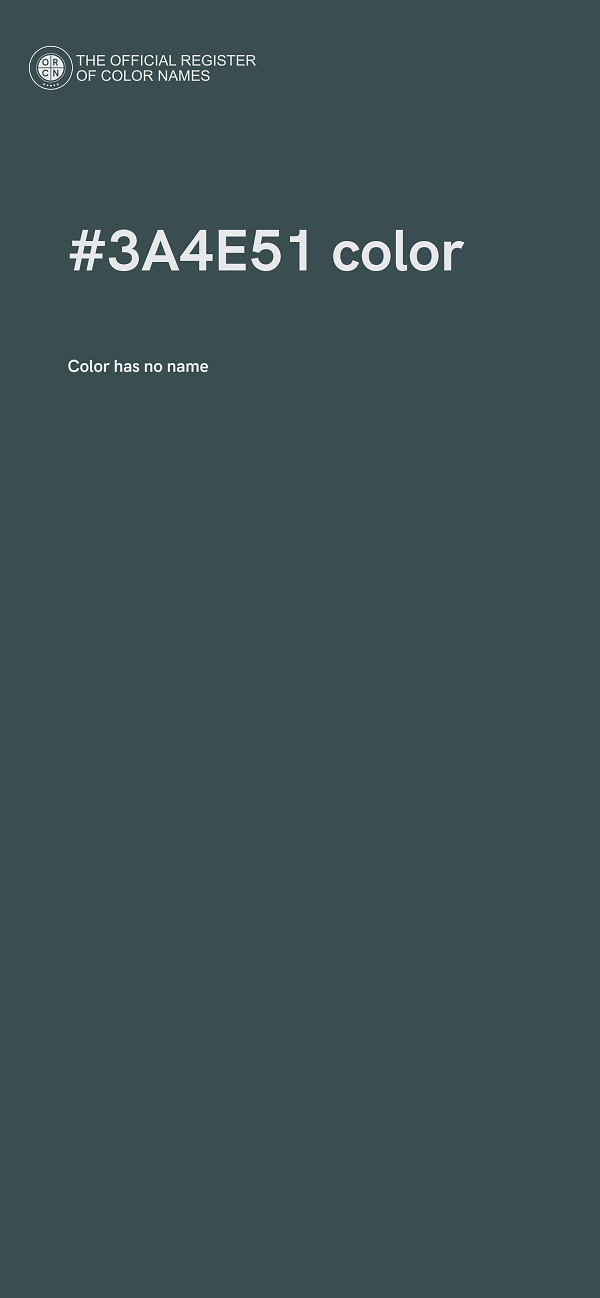 #3A4E51 color image