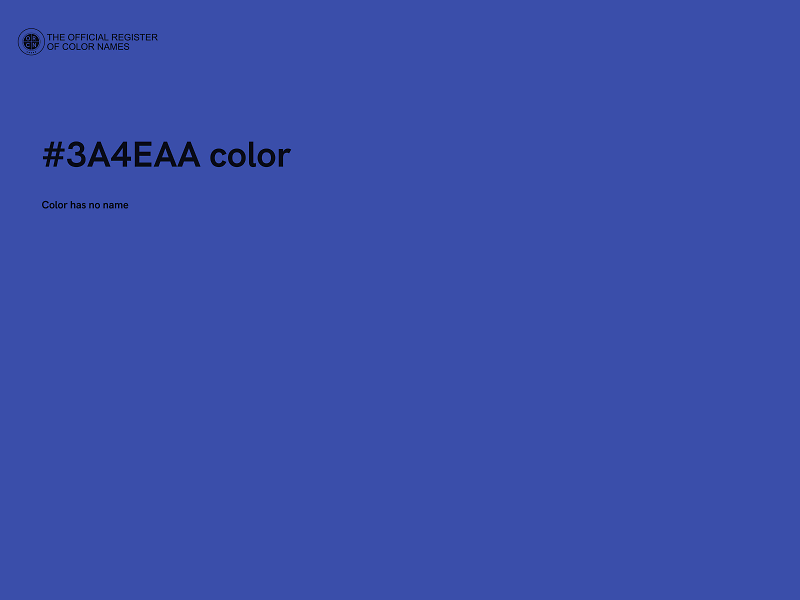 #3A4EAA color image