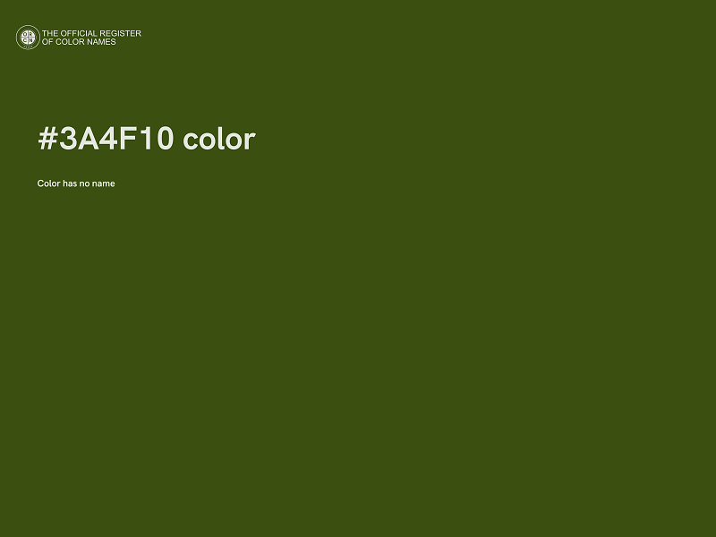 #3A4F10 color image