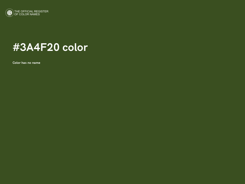 #3A4F20 color image