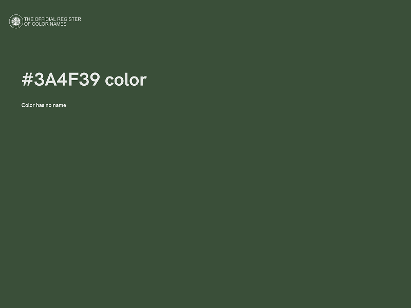 #3A4F39 color image