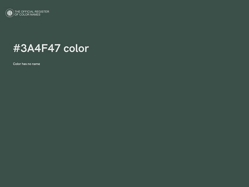 #3A4F47 color image