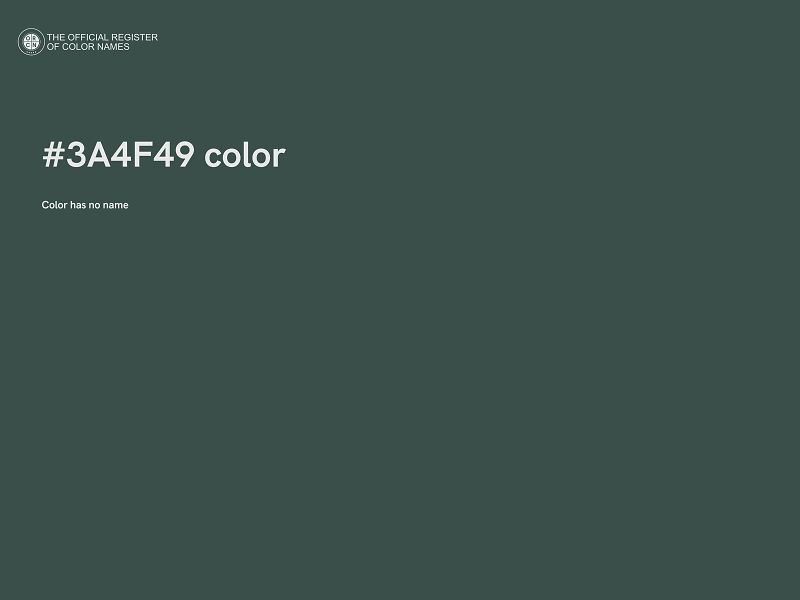 #3A4F49 color image