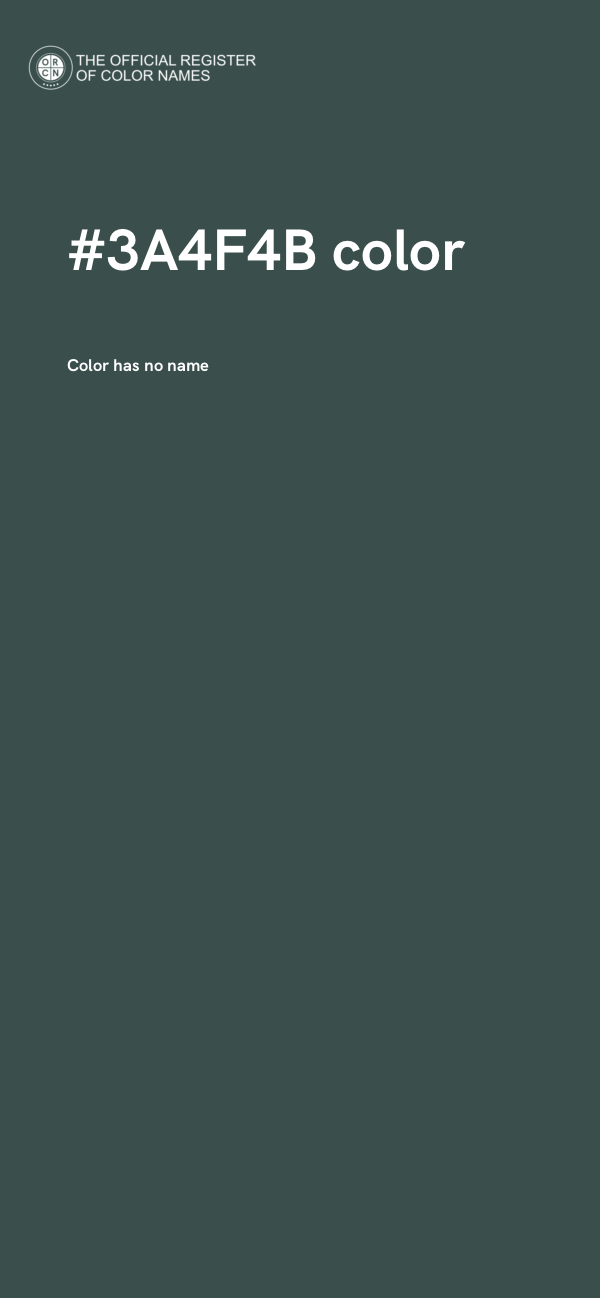 #3A4F4B color image