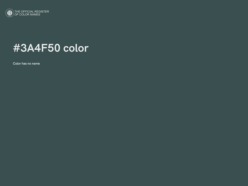 #3A4F50 color image