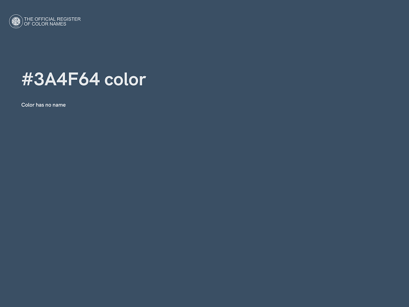 #3A4F64 color image