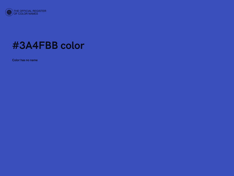 #3A4FBB color image