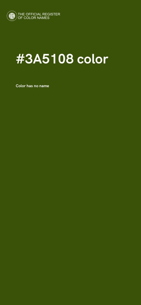 #3A5108 color image