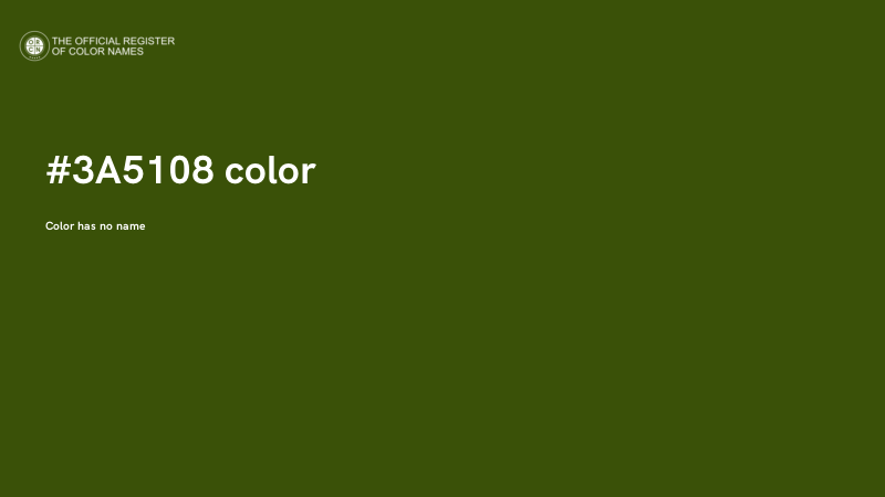 #3A5108 color image