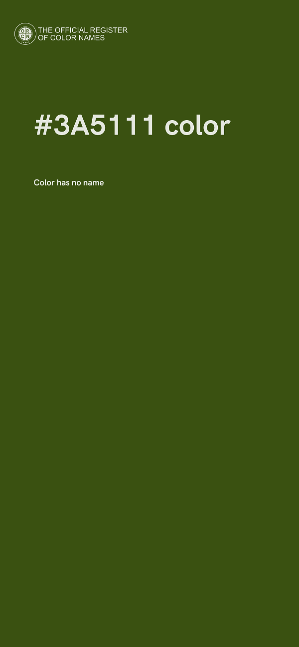 #3A5111 color image