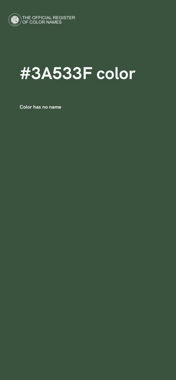 #3A533F color image