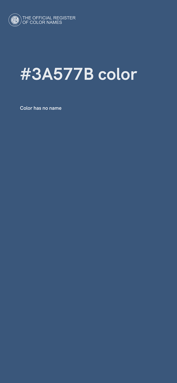 #3A577B color image