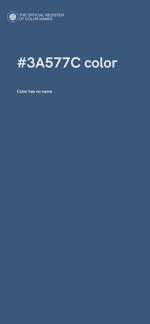 #3A577C color image