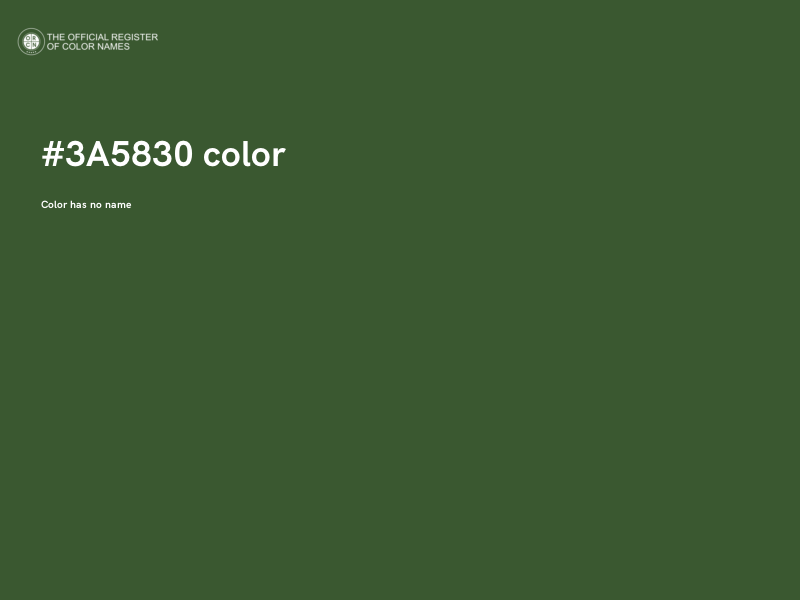 #3A5830 color image