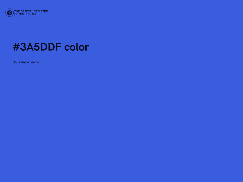 #3A5DDF color image