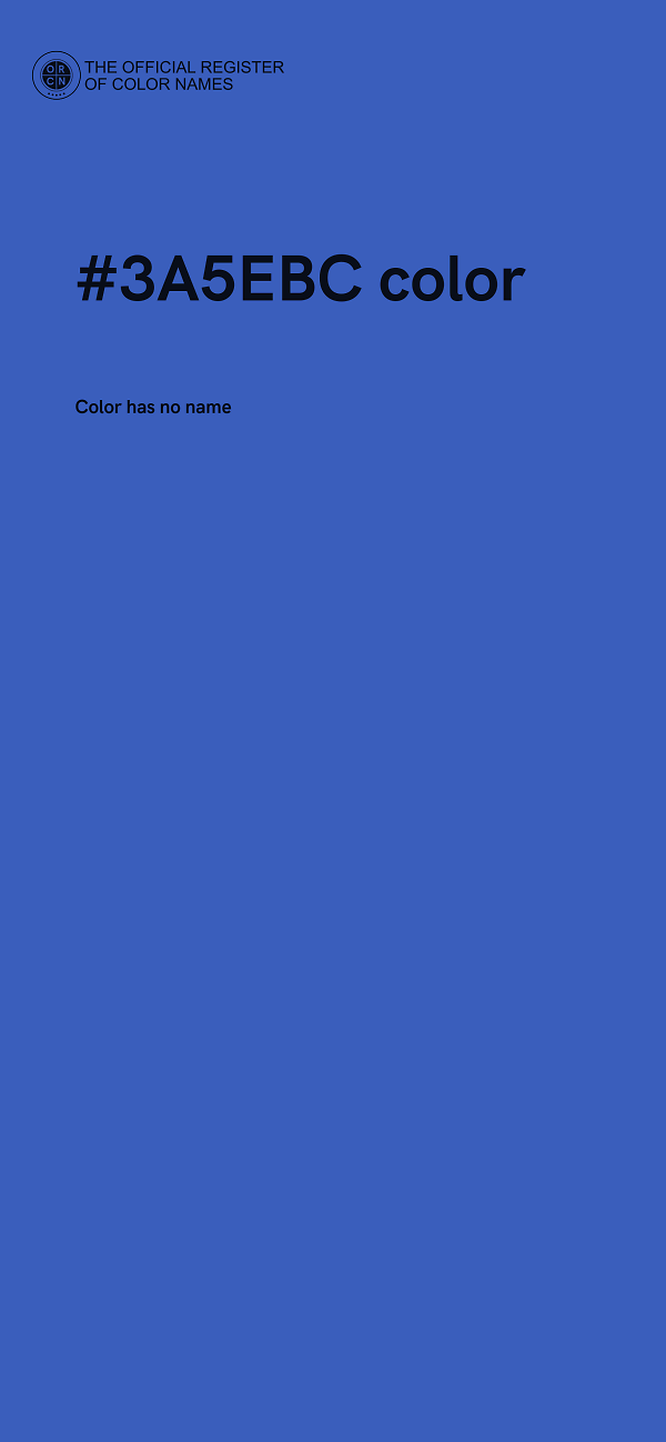 #3A5EBC color image