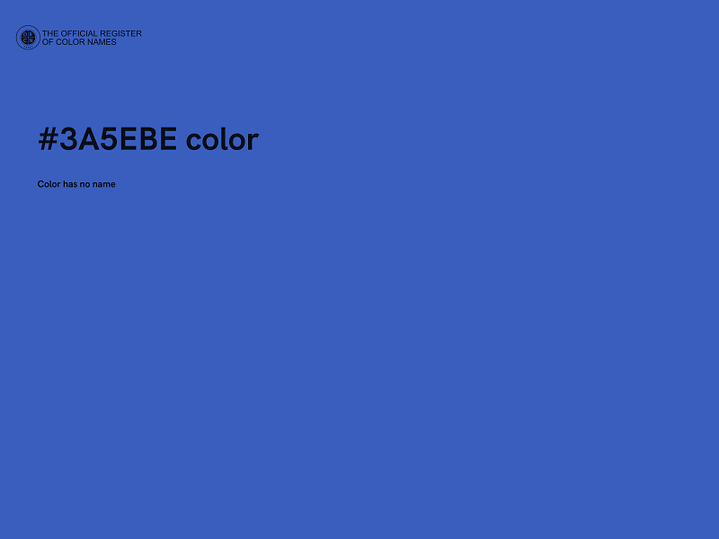 #3A5EBE color image