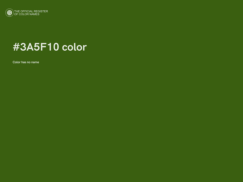 #3A5F10 color image