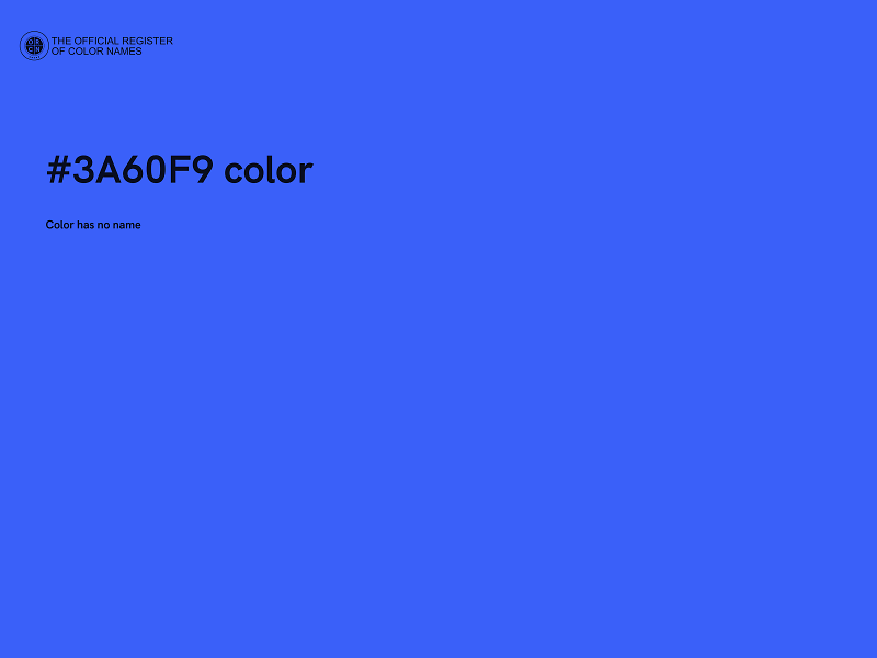 #3A60F9 color image