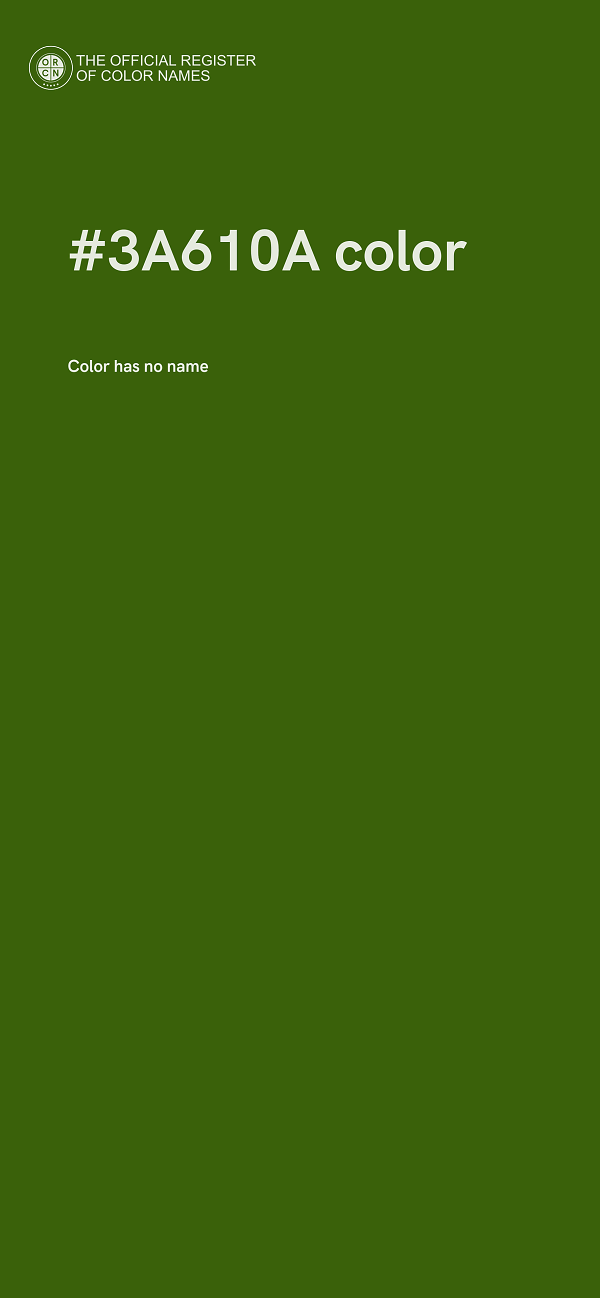 #3A610A color image