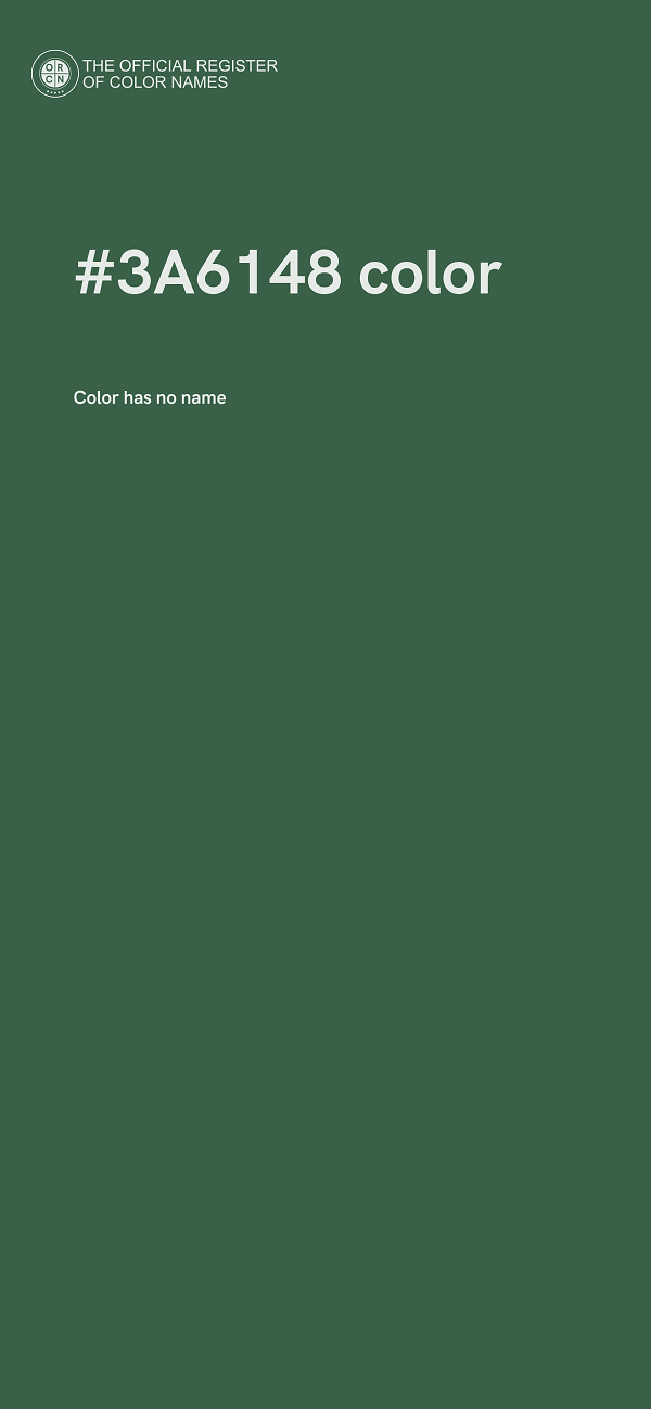 #3A6148 color image