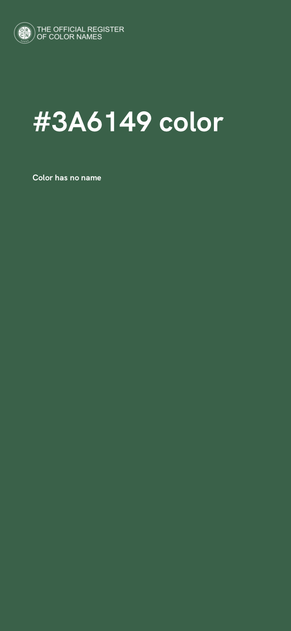 #3A6149 color image