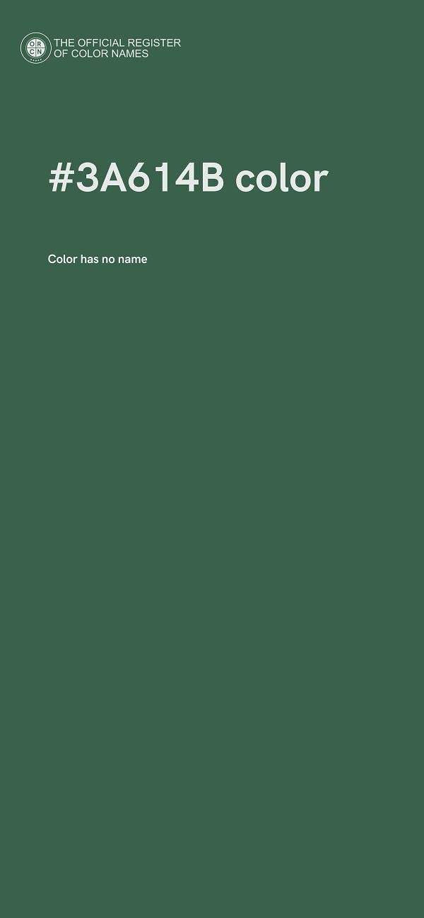 #3A614B color image