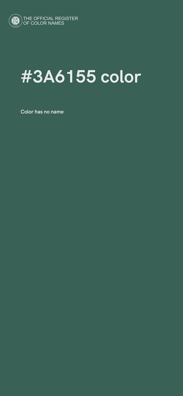 #3A6155 color image