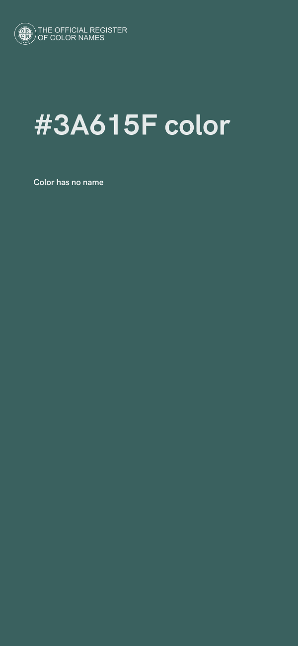 #3A615F color image