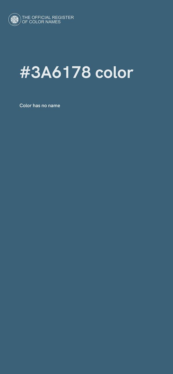 #3A6178 color image
